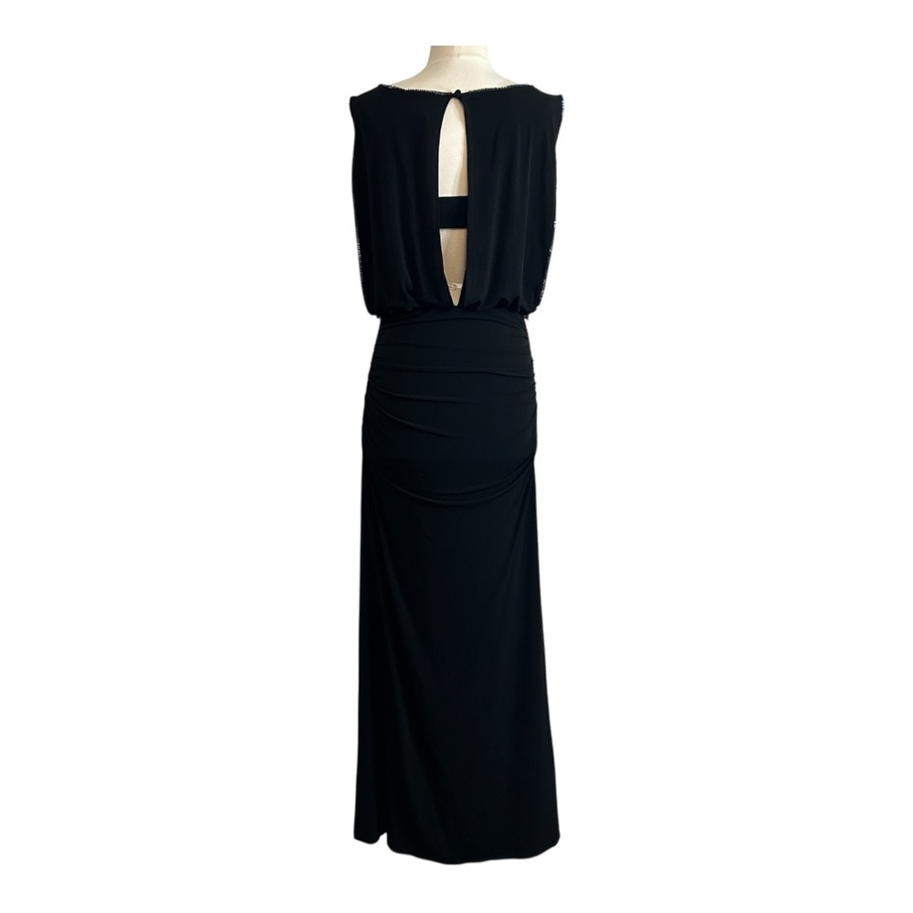 Black Sleeveless Maxi Dress From Laundry by Shelli Segal Sz 2 Cocktail Occasion - Picture 3 of 10